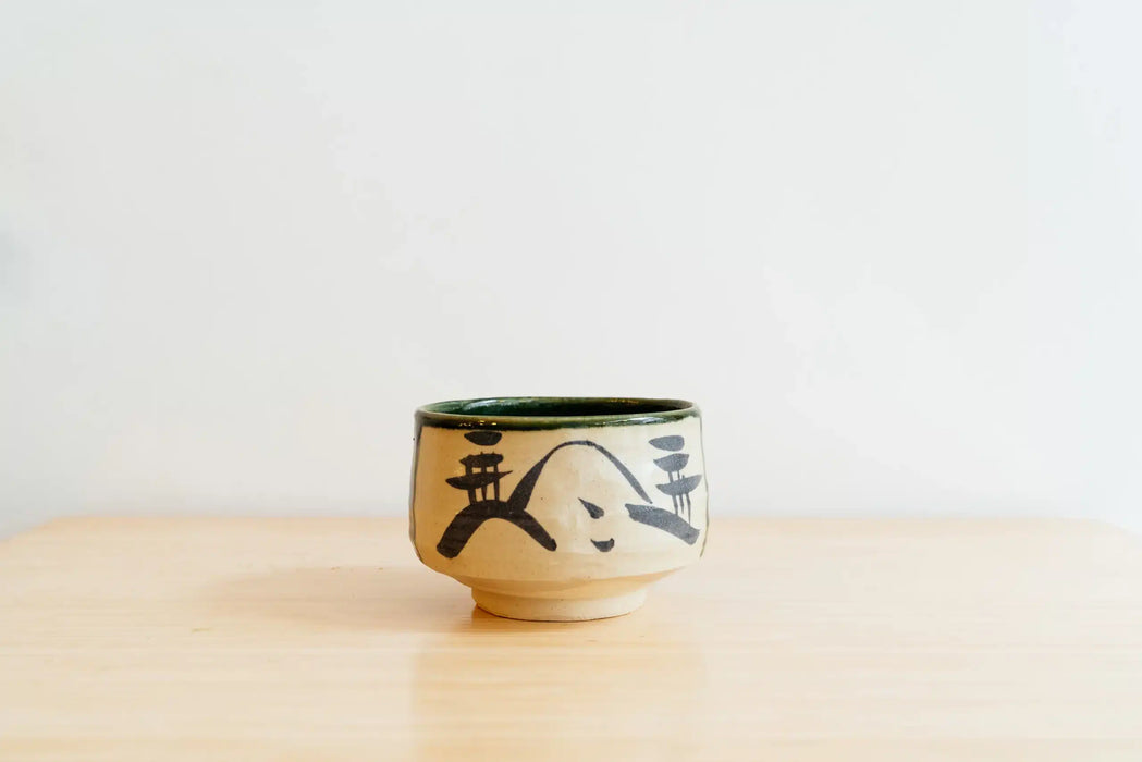Chawan #15 – Japanese Bowl – Green/beige