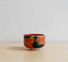matcha bowl handmade orange black