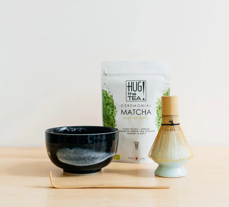 MATCHA SET - met kobalt blauwe kom (4 of 5-delig)