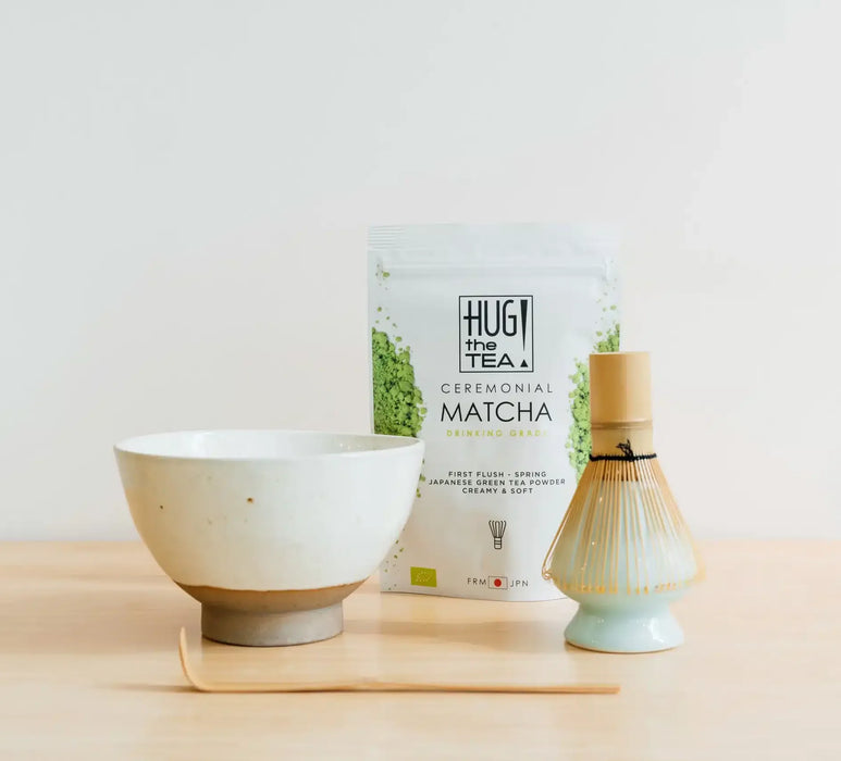 LUXURY MATCHA SET - with ivory white bowl (5 pcs)