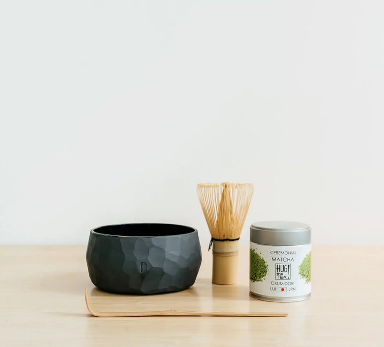 UJI MATCHA SET – with handmade black bowl (4-pcs)