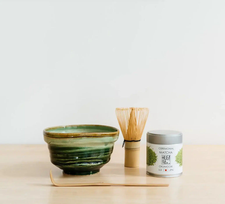 Set de Matcha Uji Okumidori – Bol vert