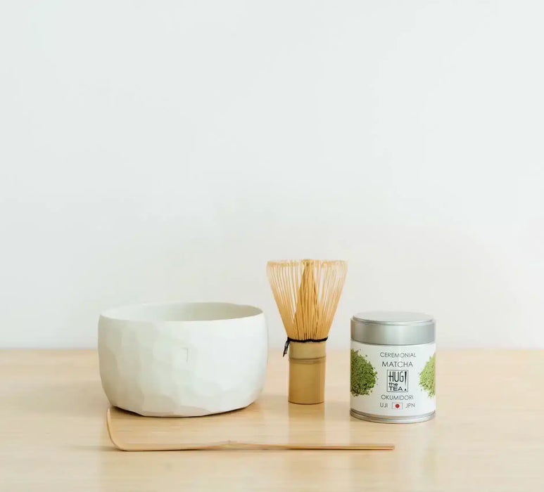UJI MATCHA SET – with handmade white bowl (4-pcs)