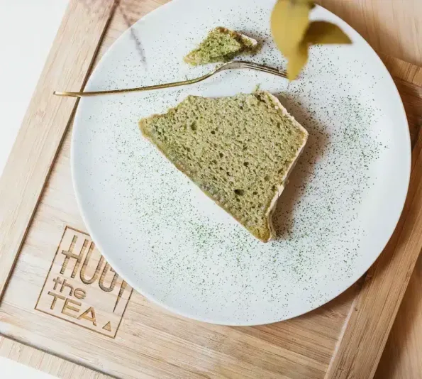 matcha cake witte chocolade