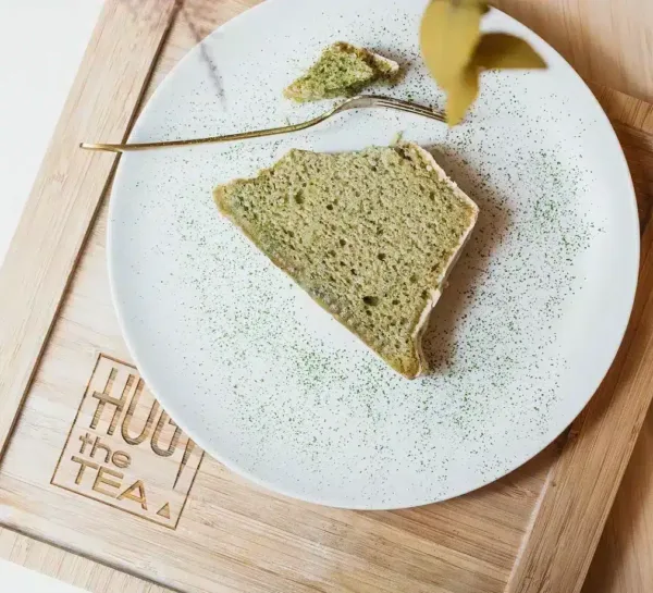 matcha cake witte chocolade