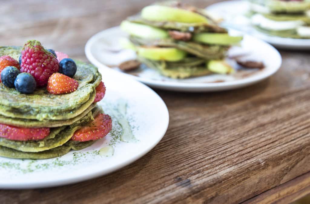 matcha pancakes