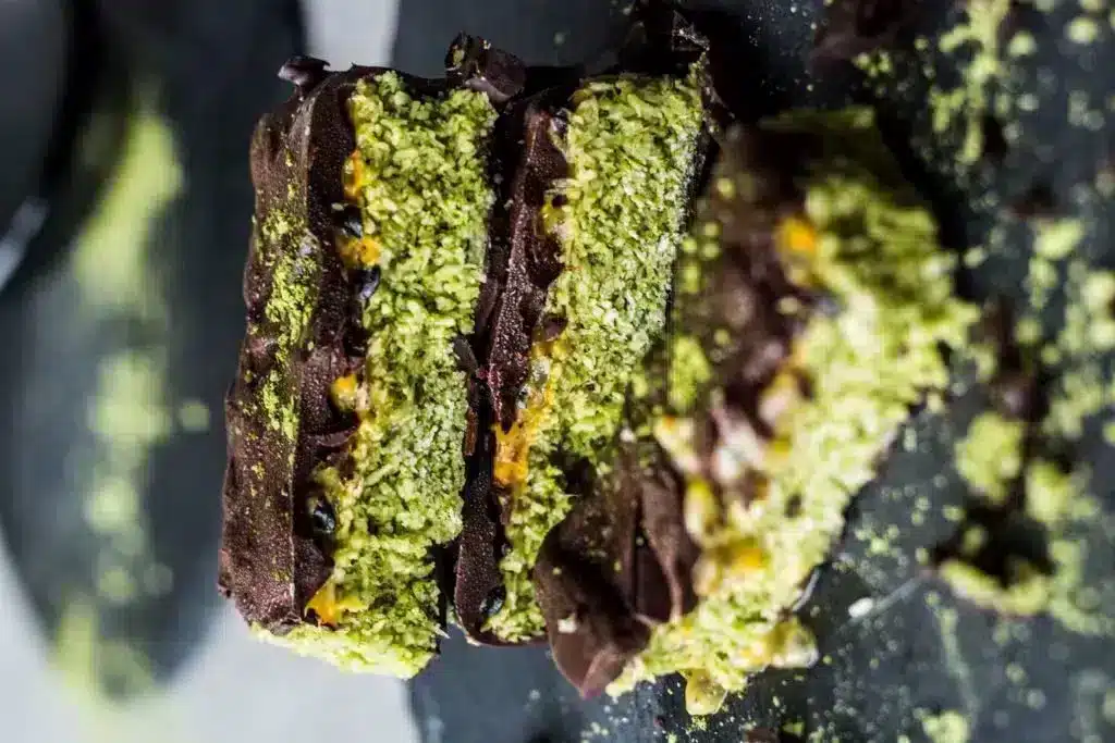 Matcha Coconut Bars (by the Green Happiness)