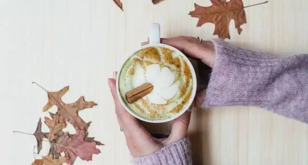 Gingerbread matcha latte