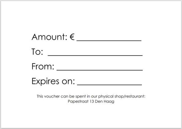gift voucher HTT the hague