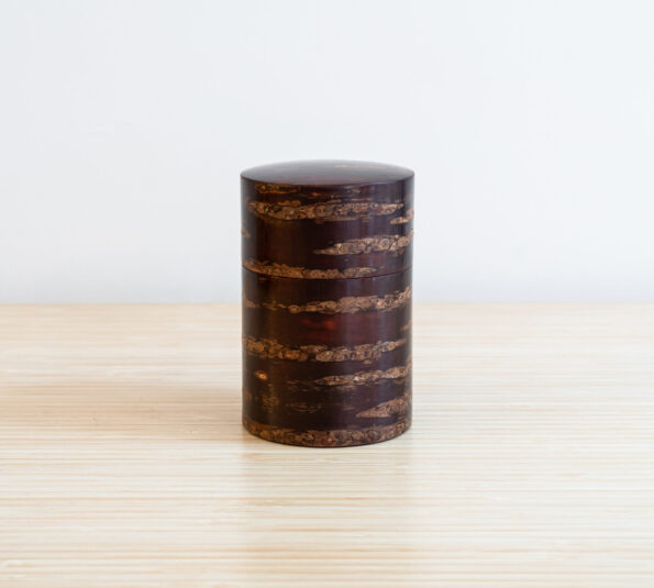 Japanese Tea Can – Cherry bark wood