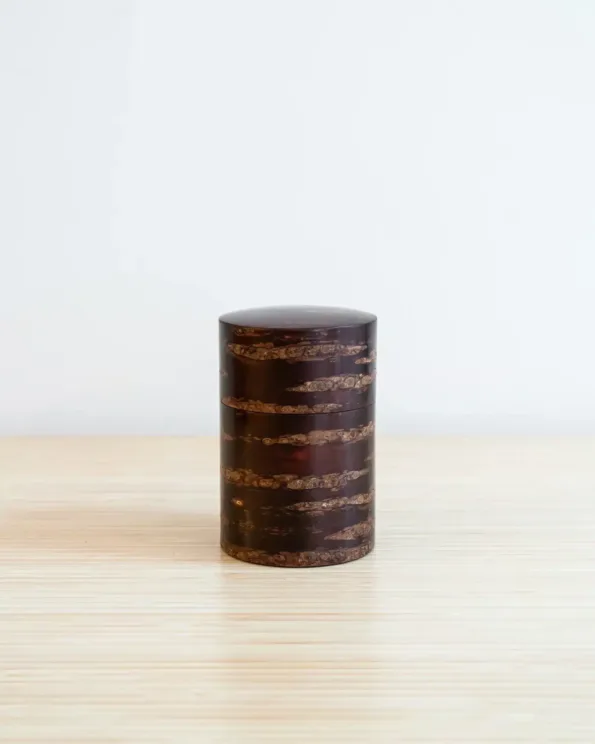 Japanese Tea Can – Cherry bark wood