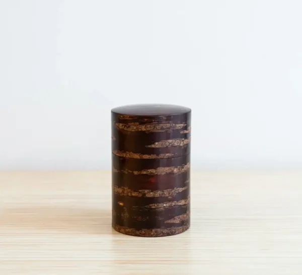 Japanese Tea Can – Cherry bark wood
