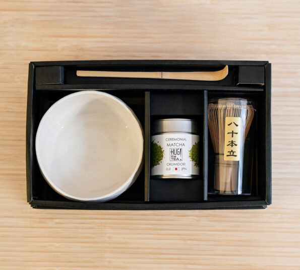 matcha set white silver uji matcha