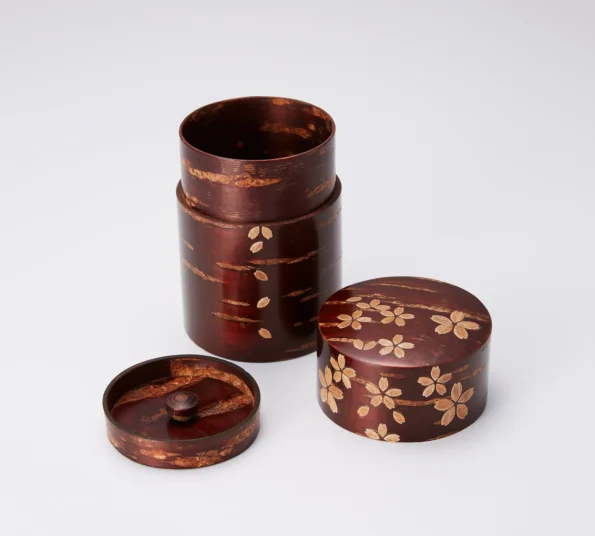 tea caddy sakura cherry bark