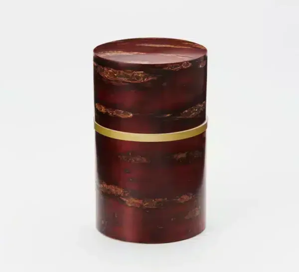 Japanese Tea Caddy – Cherry bark – Gold