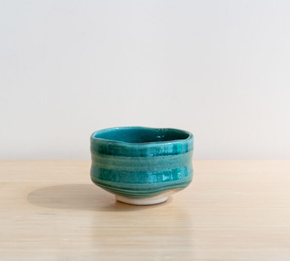 Turquoise tea bowl japan