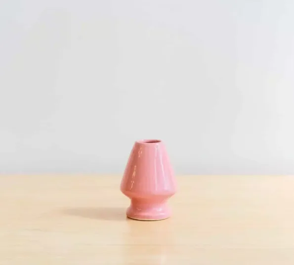 pink whisk holder matcha