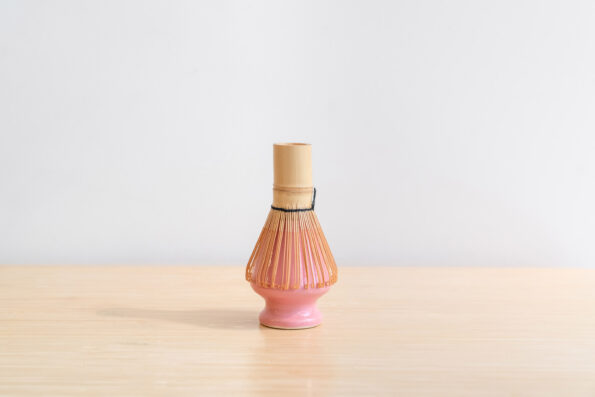 pink whisk holder matcha