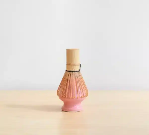 pink whisk holder matcha