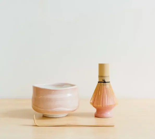 Matcha starterskit - with pink bowl (4 pcs)