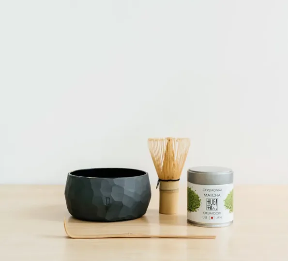 UJI MATCHA SET – with handmade black bowl (4-pcs)