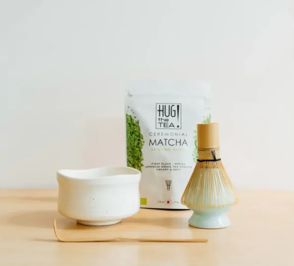 MATCHA SET Weiß - mit weißer Schale (4 oder 5-teilig)