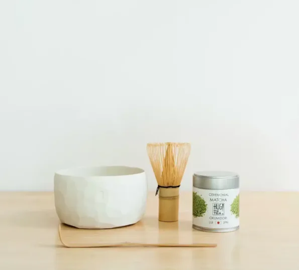 UJI MATCHA SET – with handmade white bowl (4-pcs)